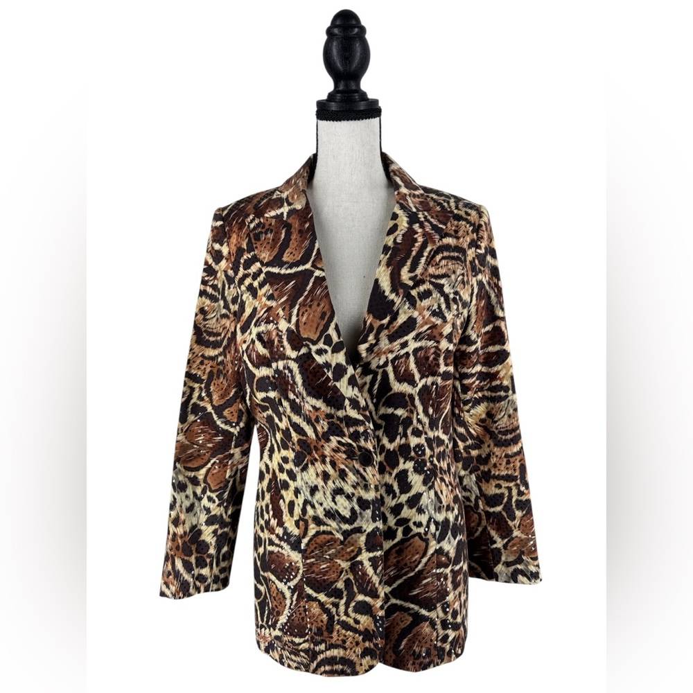 Vintage Cache' leopard blazer jacket